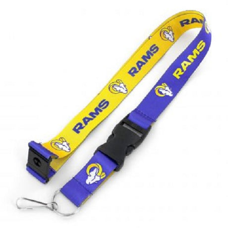 Aminco Los Angeles Rams Reversible Navy and Yellow Lanyard Fan Gear NFL Los Angeles Rams