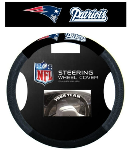 Fremont Die New England Patriots Mesh Style Steering Wheel Cover Fan Gear NFL New England Patriots