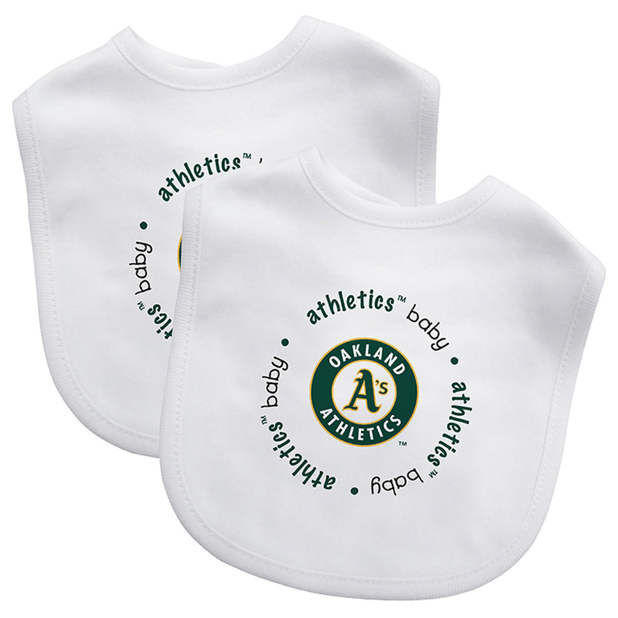 Masterpieces Puzzle Company Oakland Athletics 2 Pack Baby Bib Fan Gear MLB Oakland Athletics