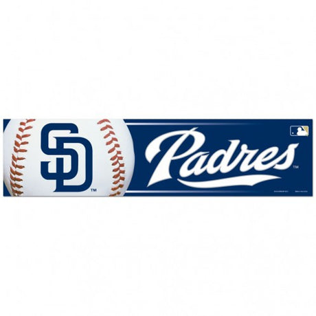 Wincraft San Diego Padres Bumper Strip Style Decal 3x12 - Special Order Fan Gear MLB San Diego Padres