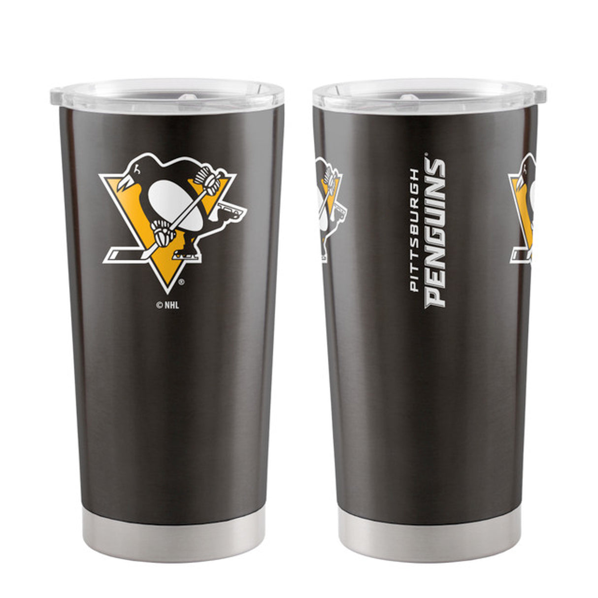 Logo Brands Pittsburgh Penguins 20oz Stainless Steel Travel Tumbler Fan Gear NHL Pittsburgh Penguins