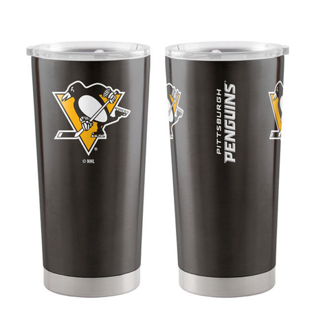 Logo Brands Pittsburgh Penguins 20oz Stainless Steel Travel Tumbler Fan Gear NHL Pittsburgh Penguins