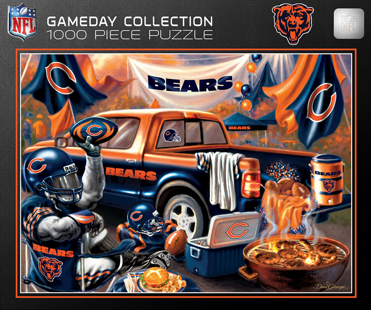 Masterpieces Puzzle Company Chicago Bears Gameday Design 1000 Piece Puzzle Fan Gear NFL Chicago Bears