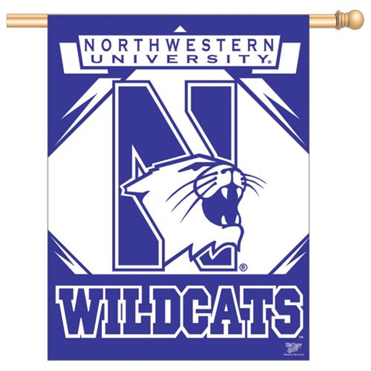 Wincraft Northwestern Wildcats Banner 27x37 Fan Gear NCAA Northwestern Wildcats