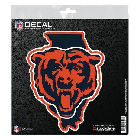 Wincraft Chicago Bears State Shape All Surface Decal 6x6 - Special Order Fan Gear NFL Chicago Bears