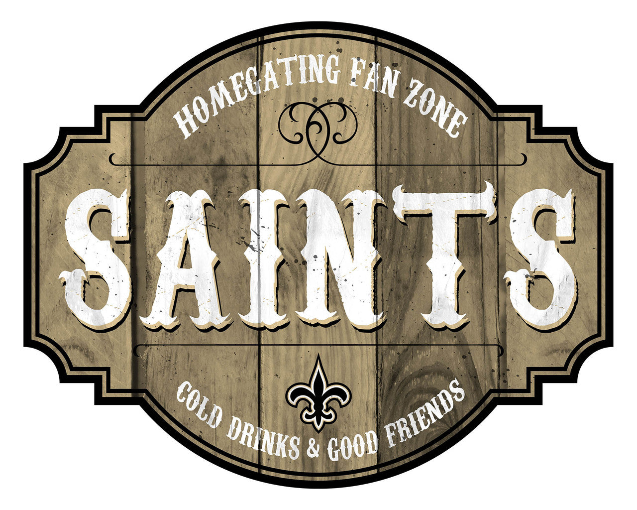 Fan Creations New Orleans Saints 12 Inch Homegating Tavern Wood Sign Fan Gear NFL New Orleans Saints