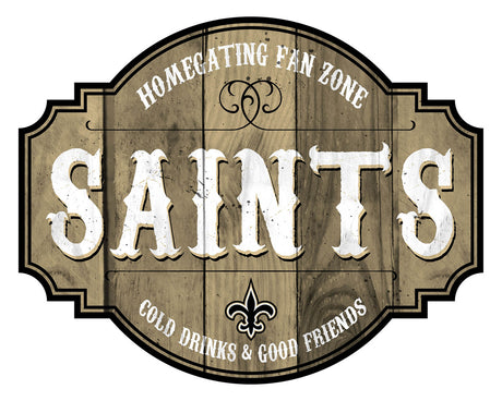 Fan Creations New Orleans Saints 12 Inch Homegating Tavern Wood Sign Fan Gear NFL New Orleans Saints