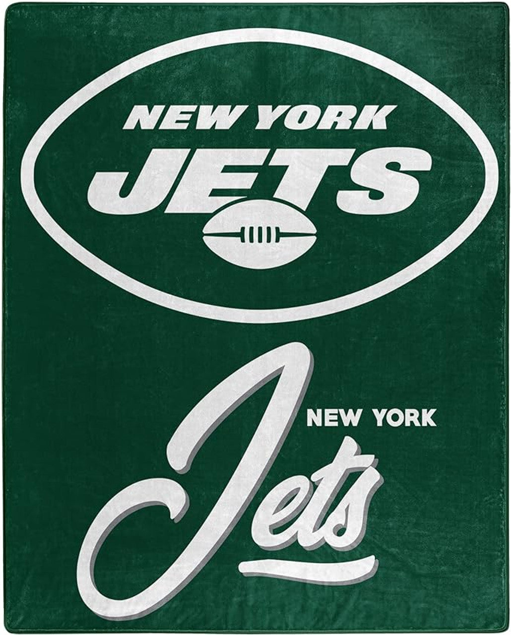 Northwest Company New York Jets Raschel Signature Design Blanket 50x60 Fan Gear NFL New York Jets