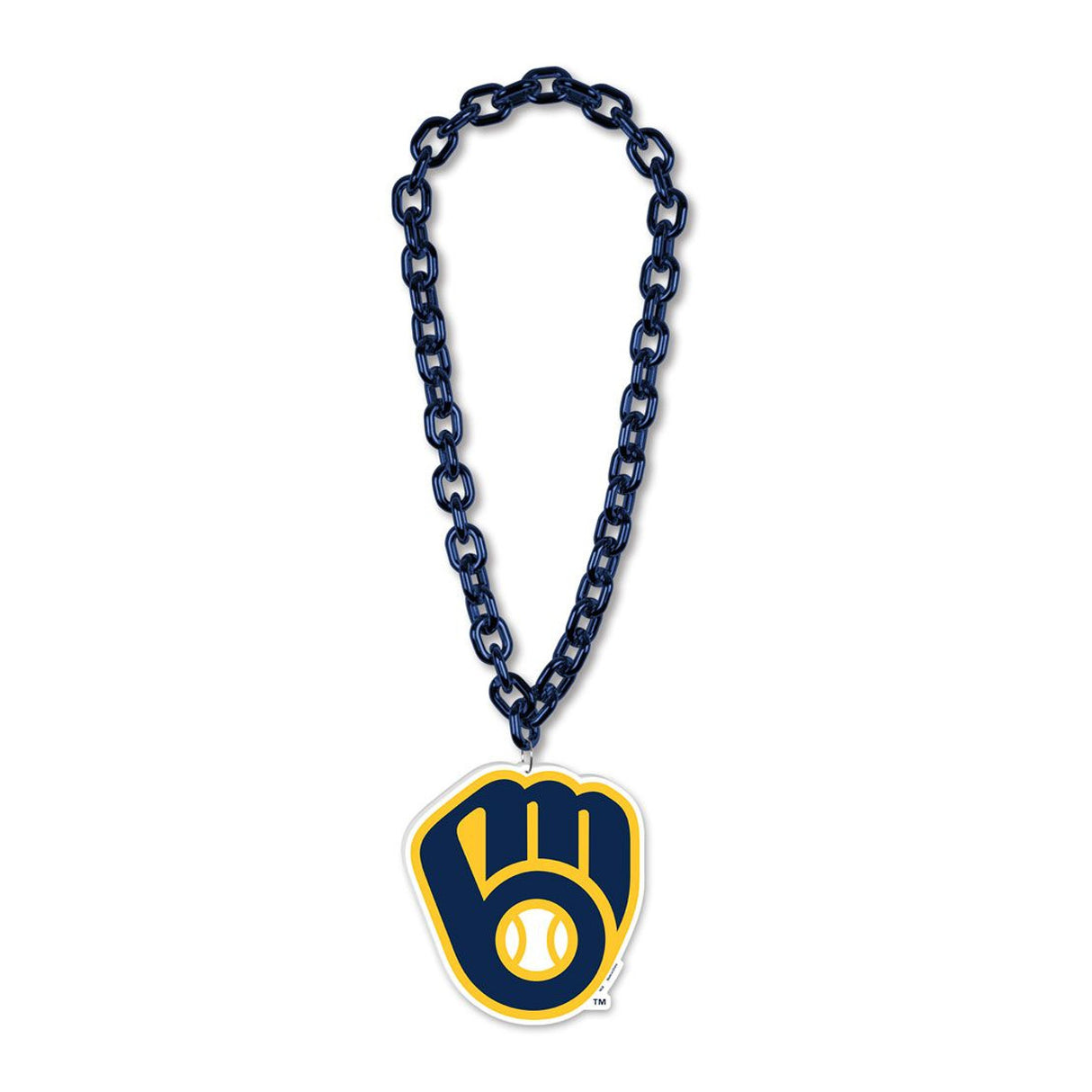 Wincraft Milwaukee Brewers Fan Big Chain Necklace Fan Gear MLB Milwaukee Brewers