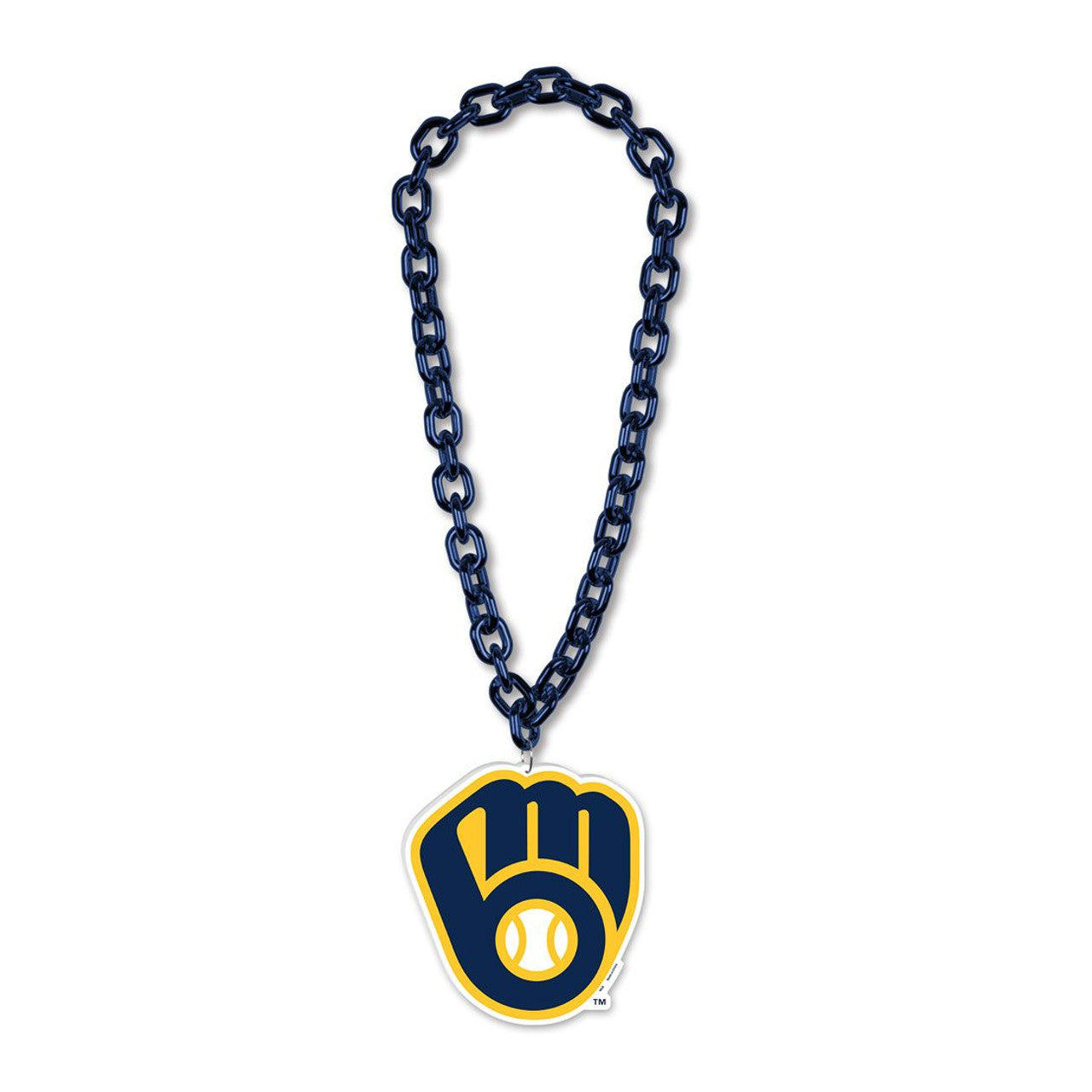 Wincraft Milwaukee Brewers Fan Big Chain Necklace Fan Gear MLB Milwaukee Brewers