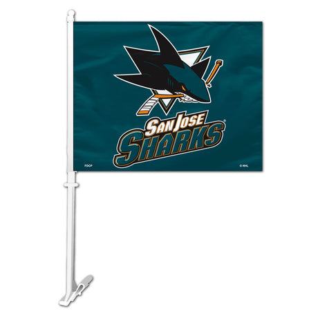Fremont Die San Jose Sharks Car Style Flag - Special Order Fan Gear NHL San Jose Sharks
