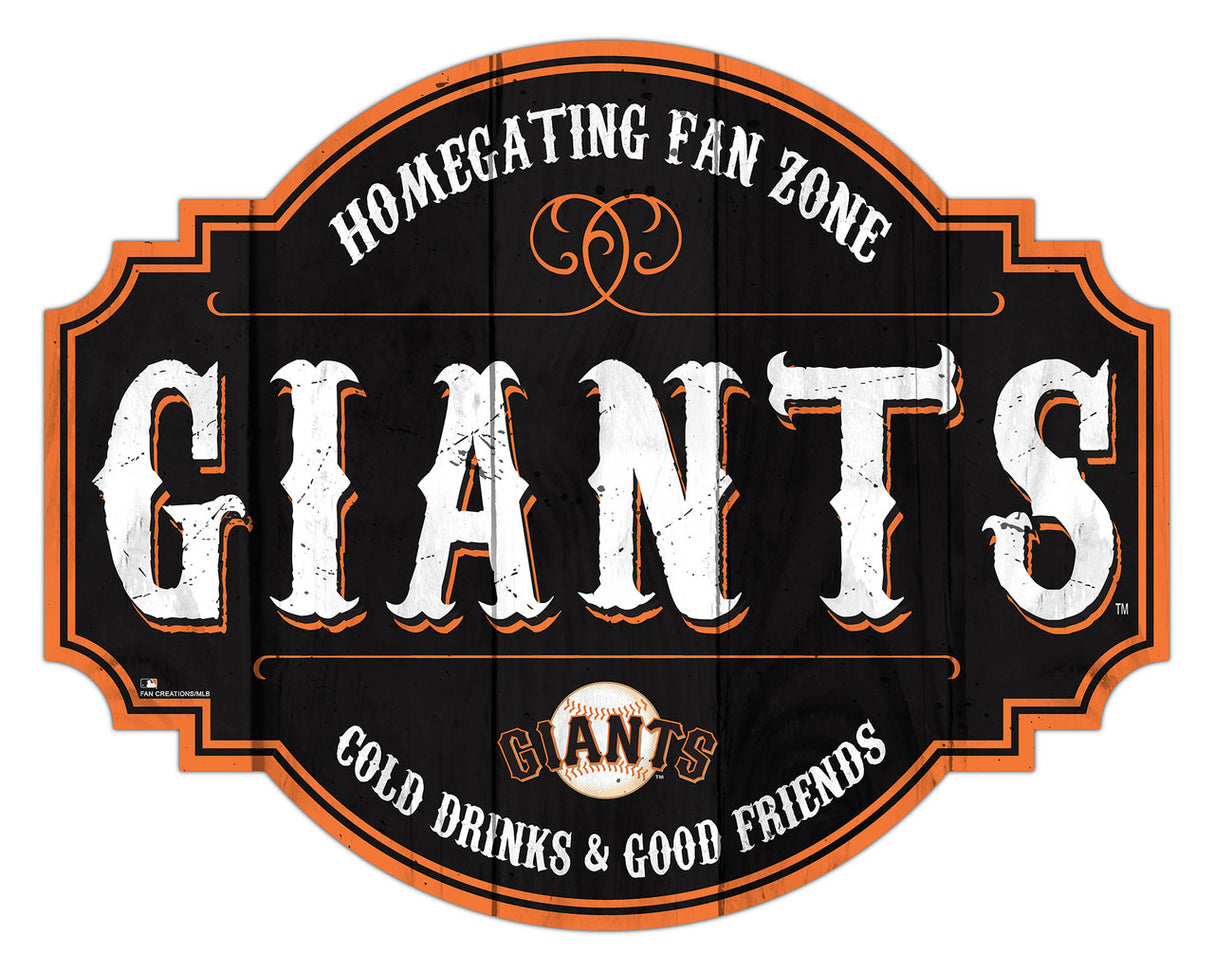 Fan Creations San Francisco Giants 12 Inch Homegating Tavern Wood Sign Fan Gear MLB San Francisco Giants