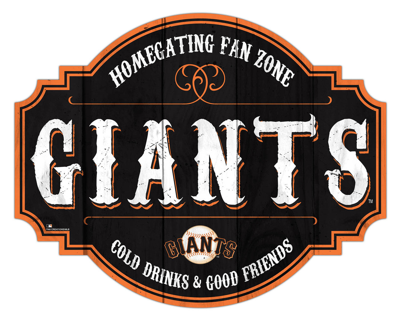 Fan Creations San Francisco Giants 12 Inch Homegating Tavern Wood Sign Fan Gear MLB San Francisco Giants