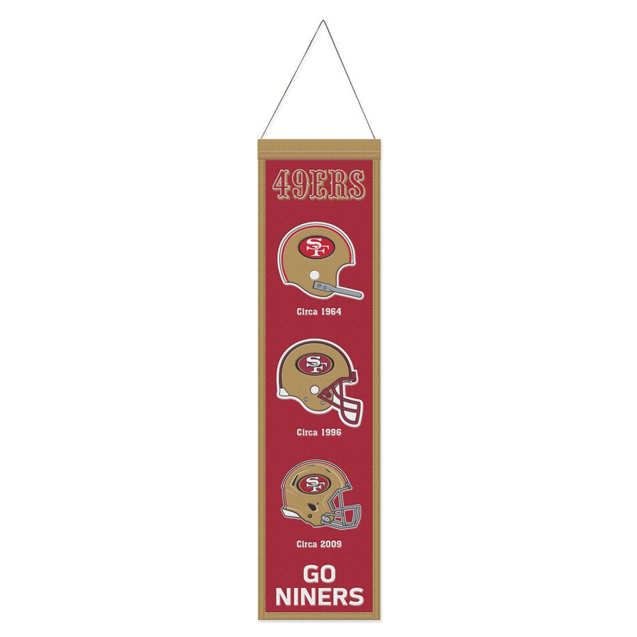 Wincraft San Francisco 49ers Heritage Evolution Design Wool Banner 8x32 Fan Gear NFL San Francisco 49ers