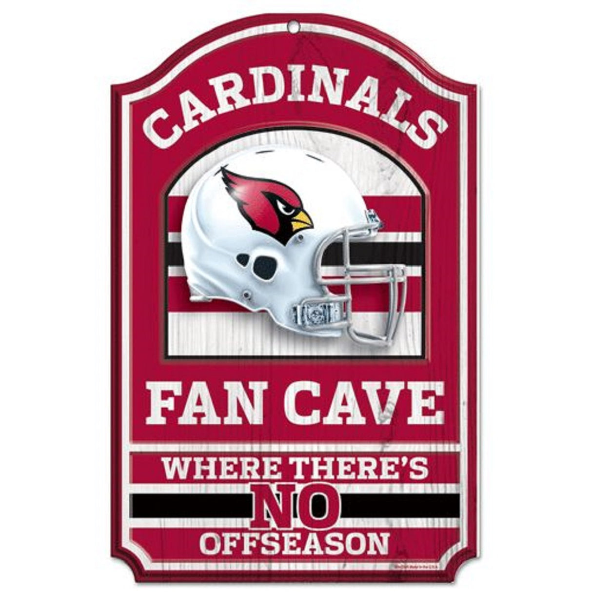 Wincraft Arizona Cardinals Fan Cave Design Wood Sign 11"x17" Fan Gear NFL Arizona Cardinals