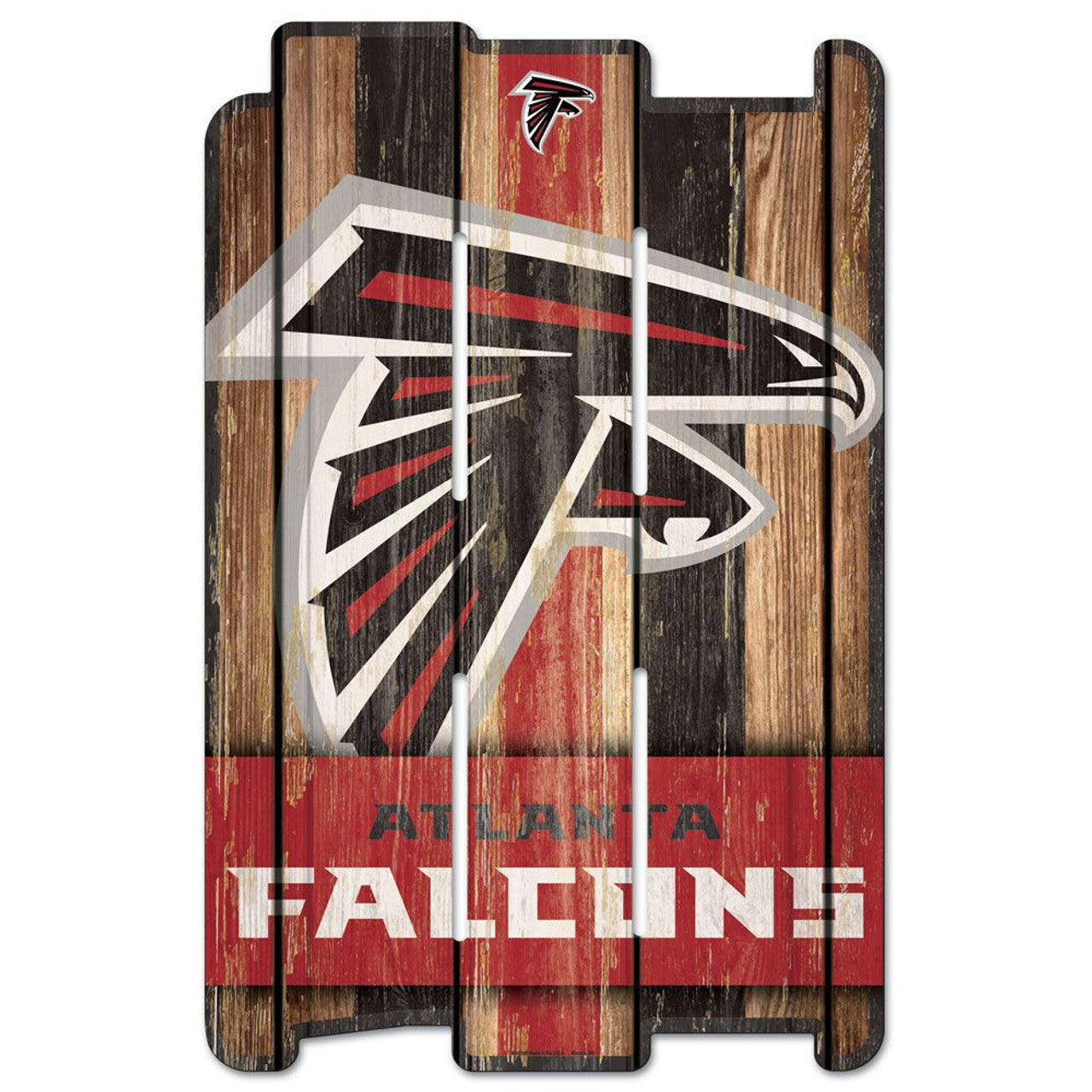 Wincraft Atlanta Falcons Fence Style Wood Sign 11x17 Fan Gear NFL Atlanta Falcons