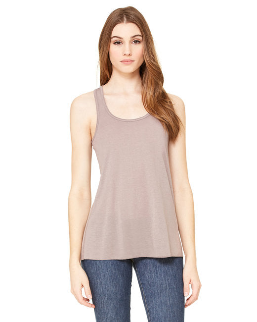 BELLA + CANVAS Women's Flowy Racerback Tank Womens Apparel Shirts & Tops