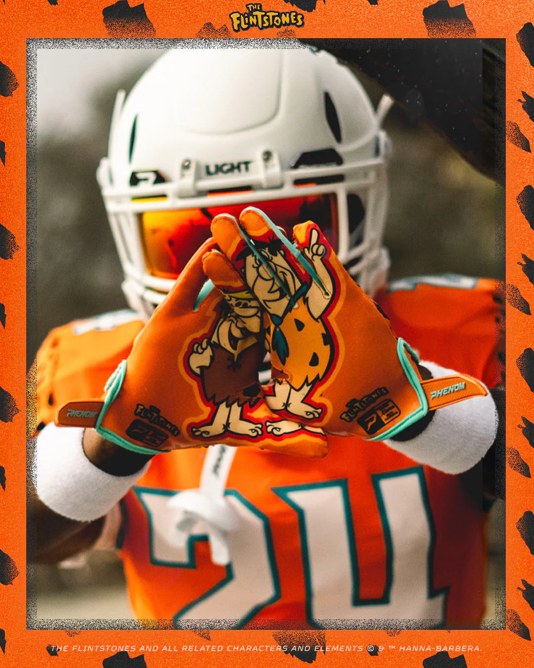 Phenom Elite Youth VPS5 Flintstones "Bedrock Blitz" Football Gloves Football Gloves Youth