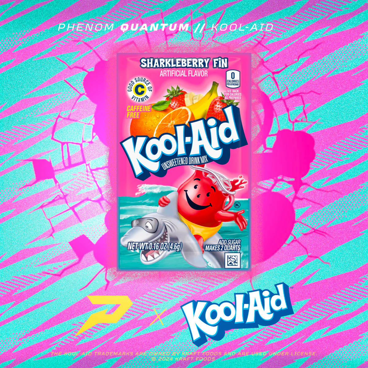 Phenom Elite Men's Kool-Aid 'Sharkleberry Fin' Football Gloves - VPS4 Football Gloves Adult