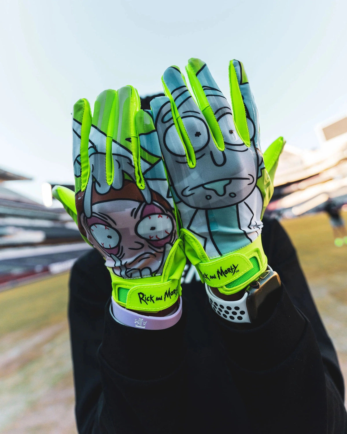 Phenom Elite Men's VPS1 Rick and Morty Football Gloves Football Gloves Adult