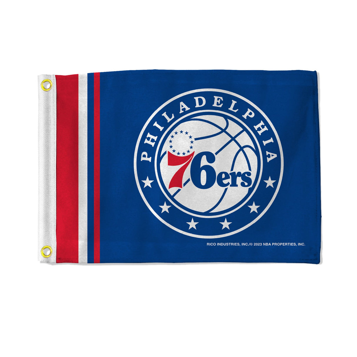 Rico Industries Philadelphia 76ers Striped Utility Flag 12x17 Fan Gear NBA Philadelphia 76ers
