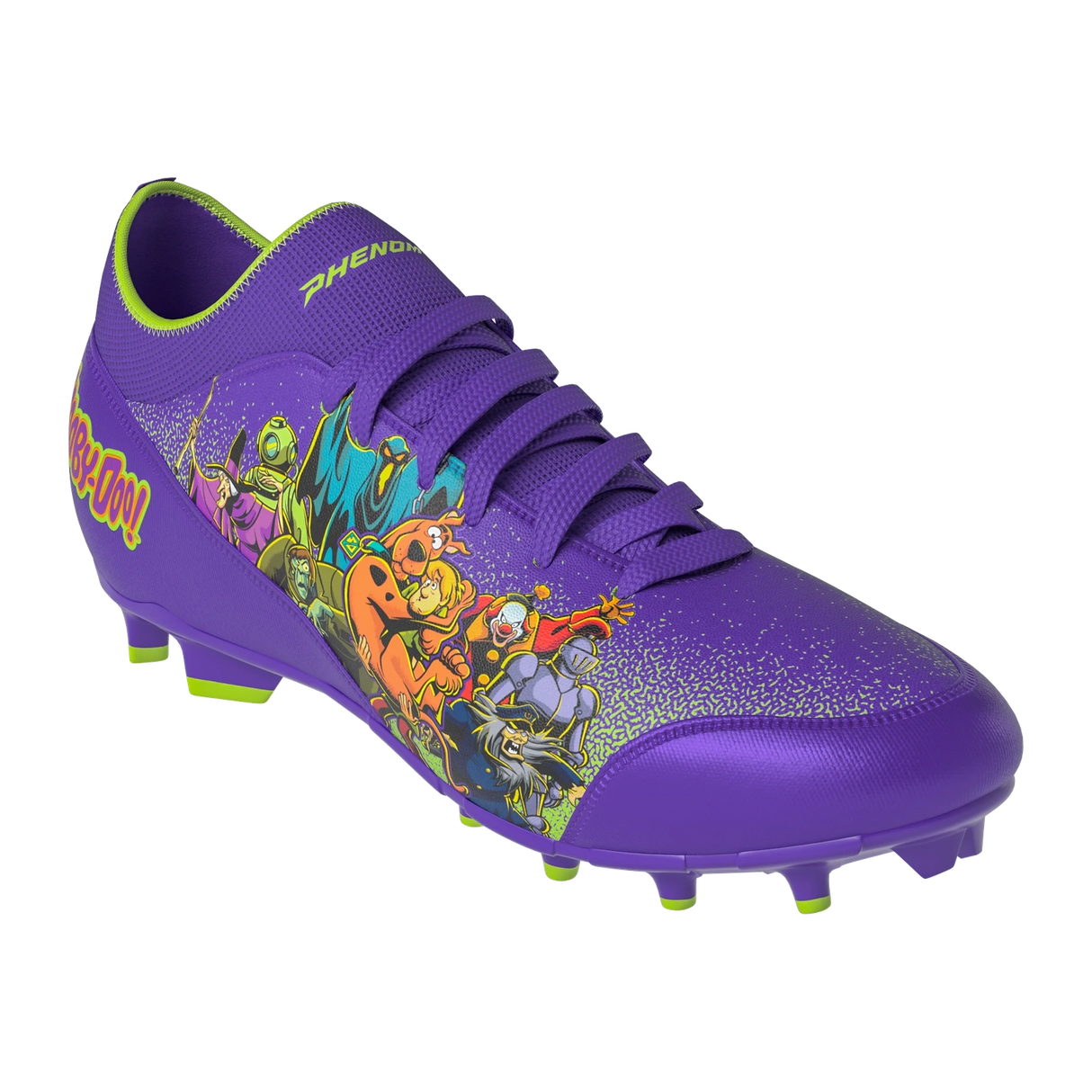 Phenom Elite Youth Scooby-Doo 'Unmasked' Purple Velocity 3.0 Football Cleats Football Footwear Youth