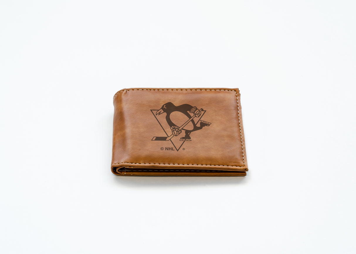 NHL Pittsburgh Penguins Laser Engraved Billfold Fan Gear NHL Pittsburgh Penguins