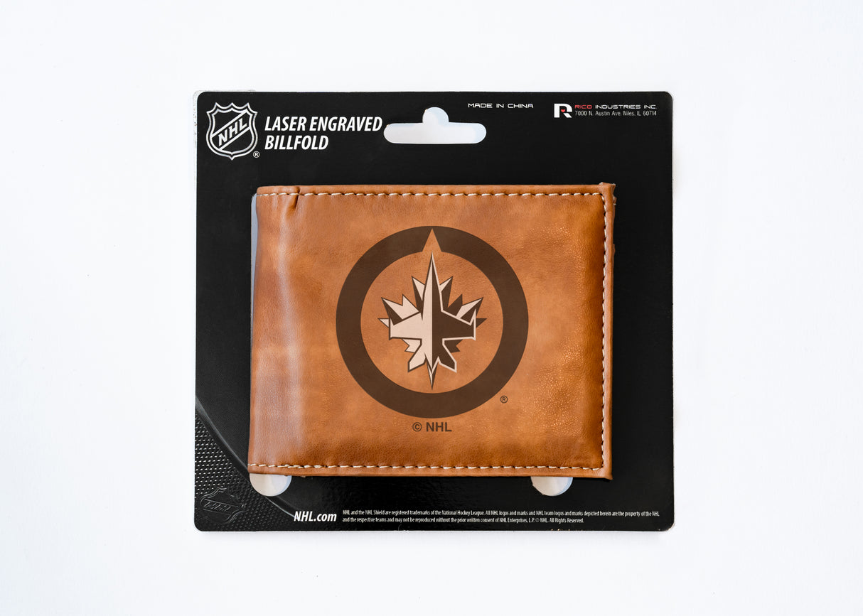 NHL Winnipeg Jets Laser Engraved Billfold Fan Gear NHL Winnipeg Jets