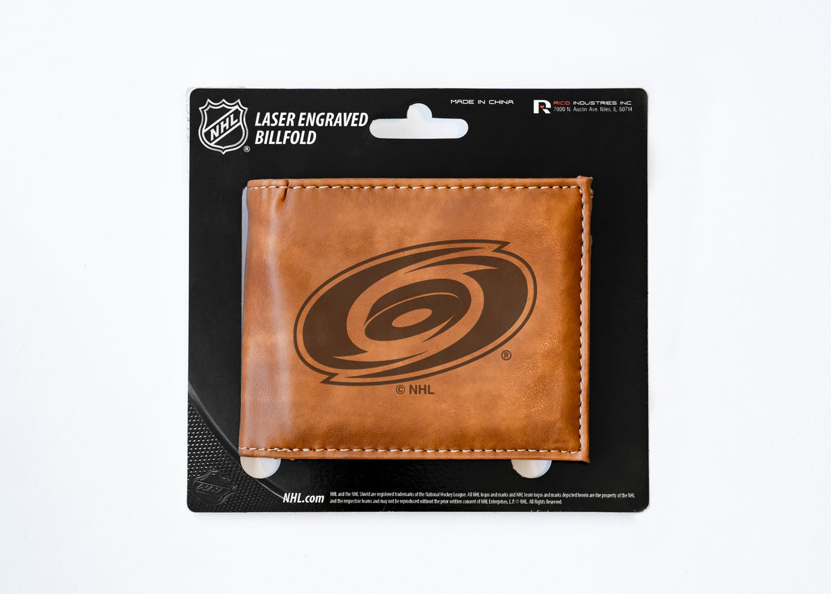 NHL Carolina Hurricanes Laser Engraved Billfold Fan Gear NHL Carolina Hurricanes