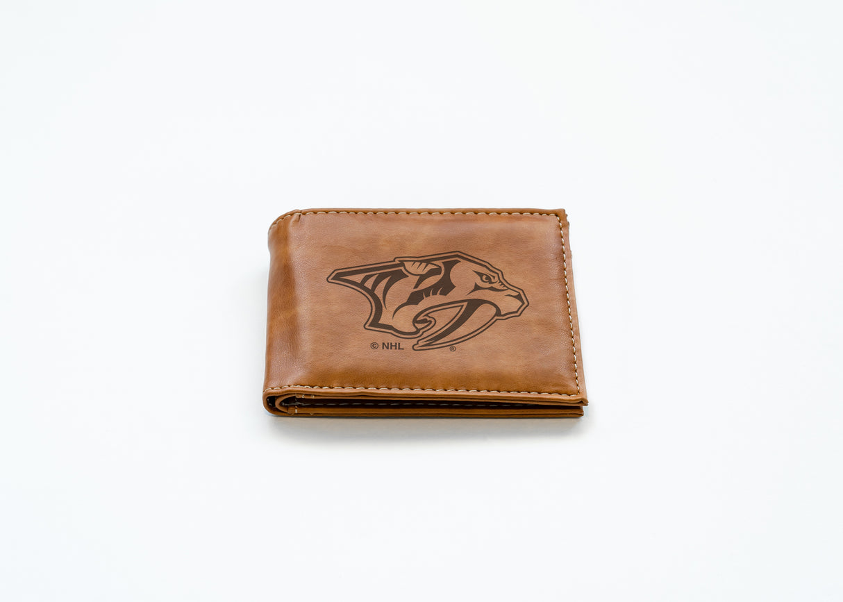 NHL Nashville Predators Laser Engraved Billfold Fan Gear NHL Nashville Predators