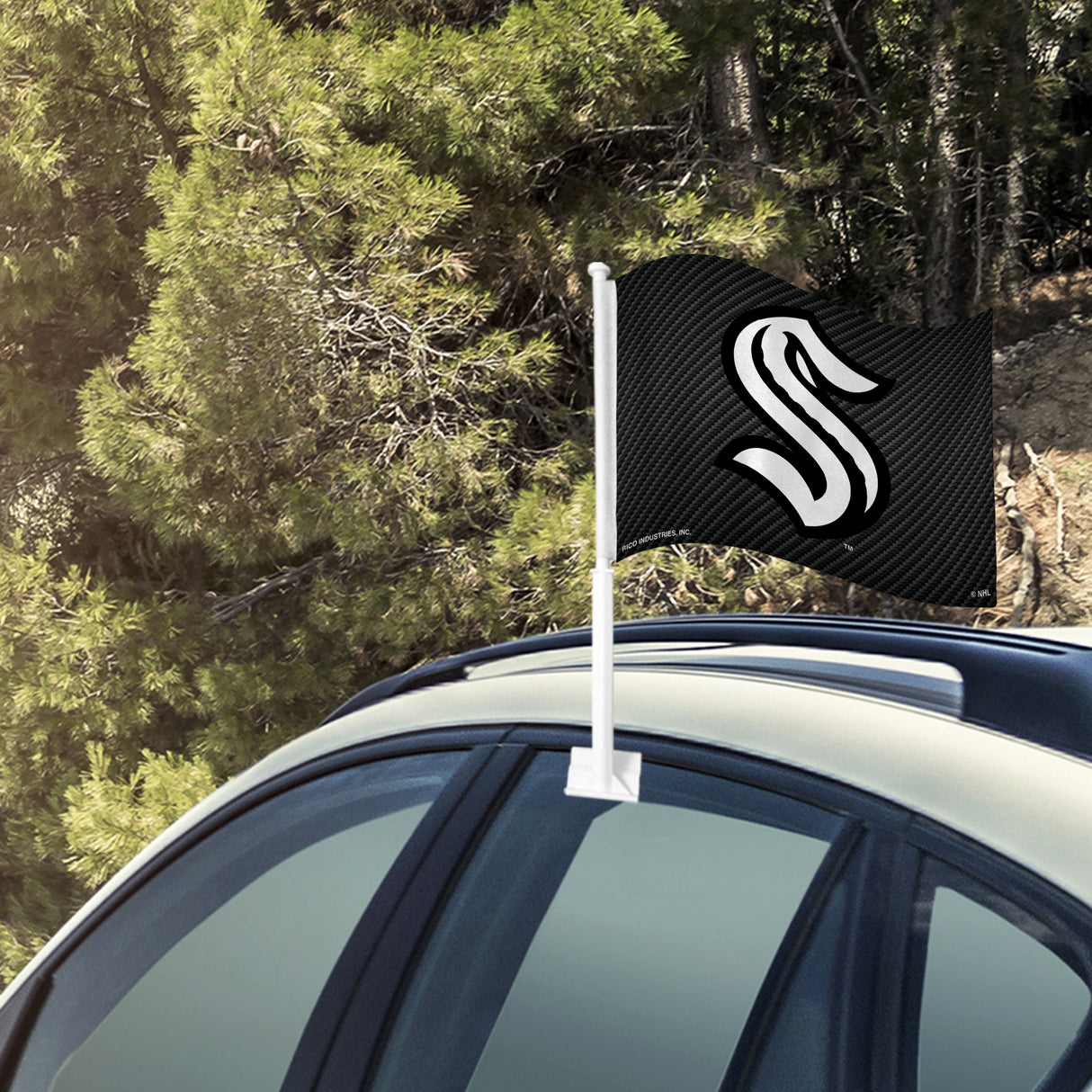 NHL Seattle Kraken Car Flag Fan Gear NHL Seattle Kraken