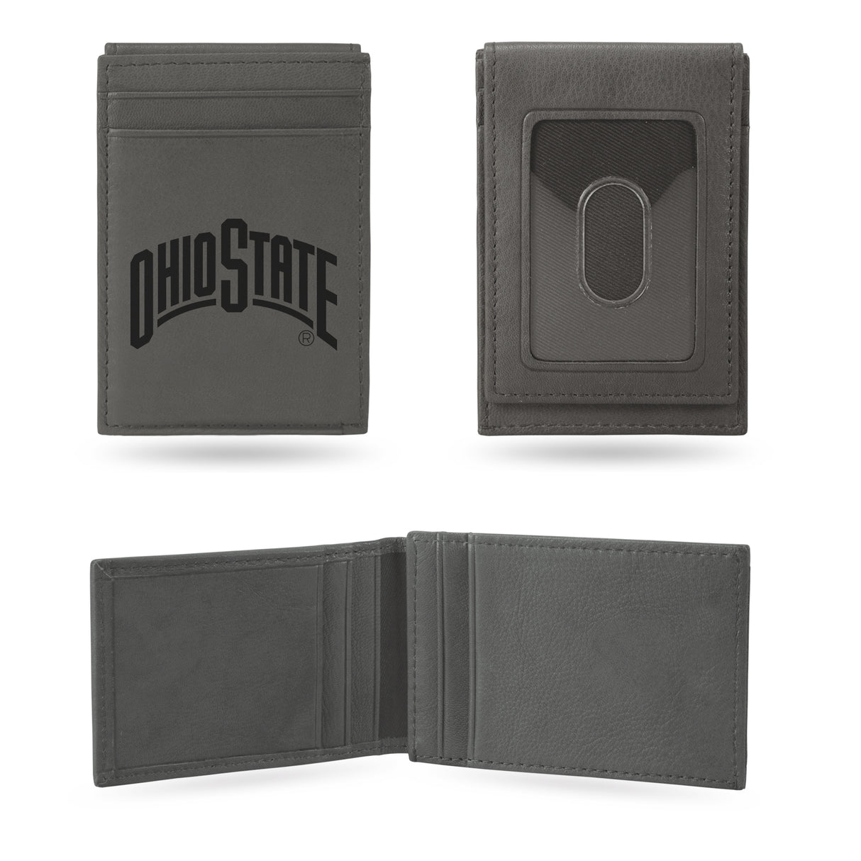 NCAA Ohio State Buckeyes Laser Engraved Front Pocket Wallet Fan Gear NCAA Ohio State Buckeyes