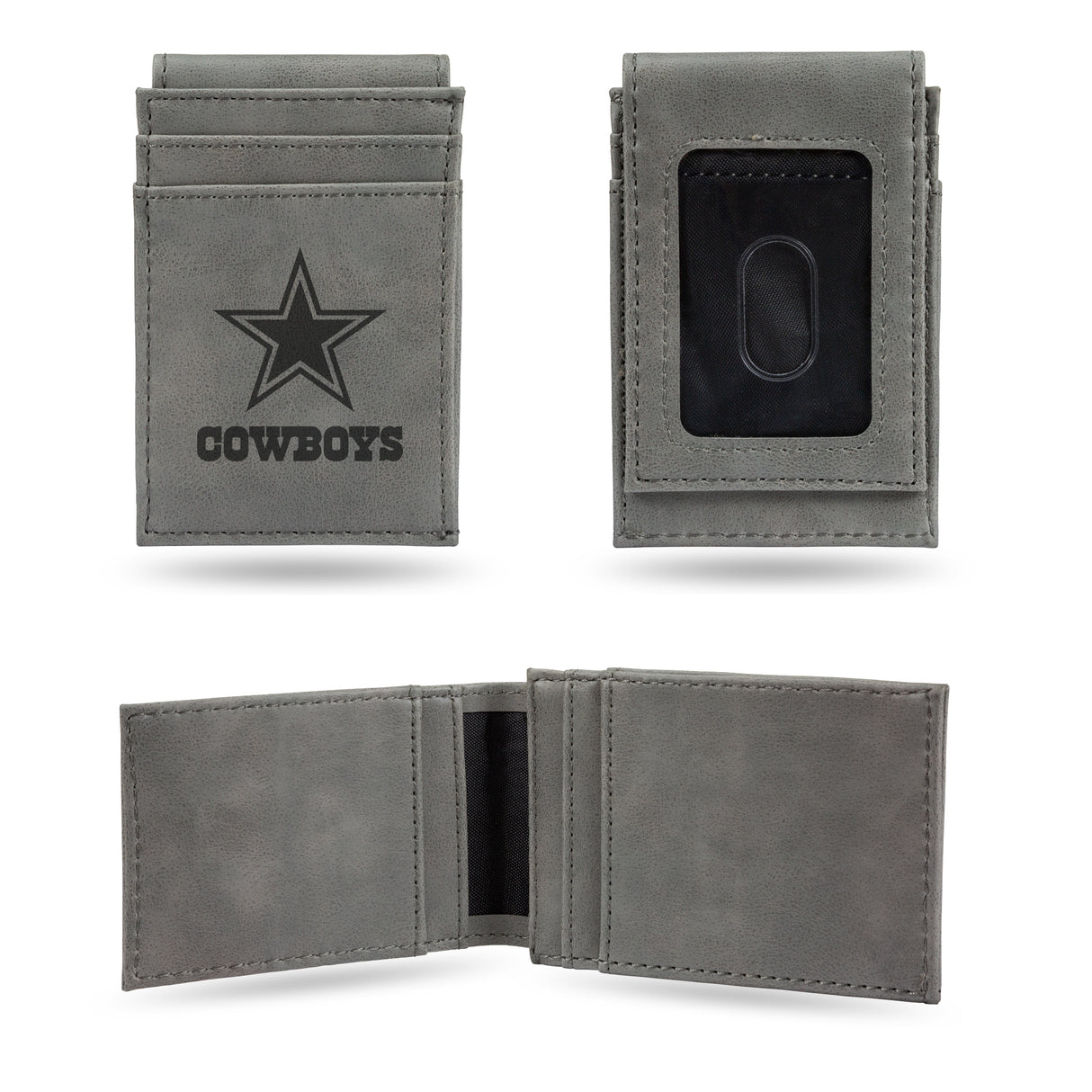 NFL Dallas Cowboys Laser Engraved Front Pocket Wallet Fan Gear NFL Dallas Cowboys