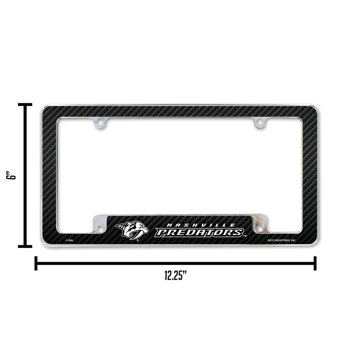 NHL Nashville Predators Chrome License Plate Frame Fan Gear NHL Nashville Predators