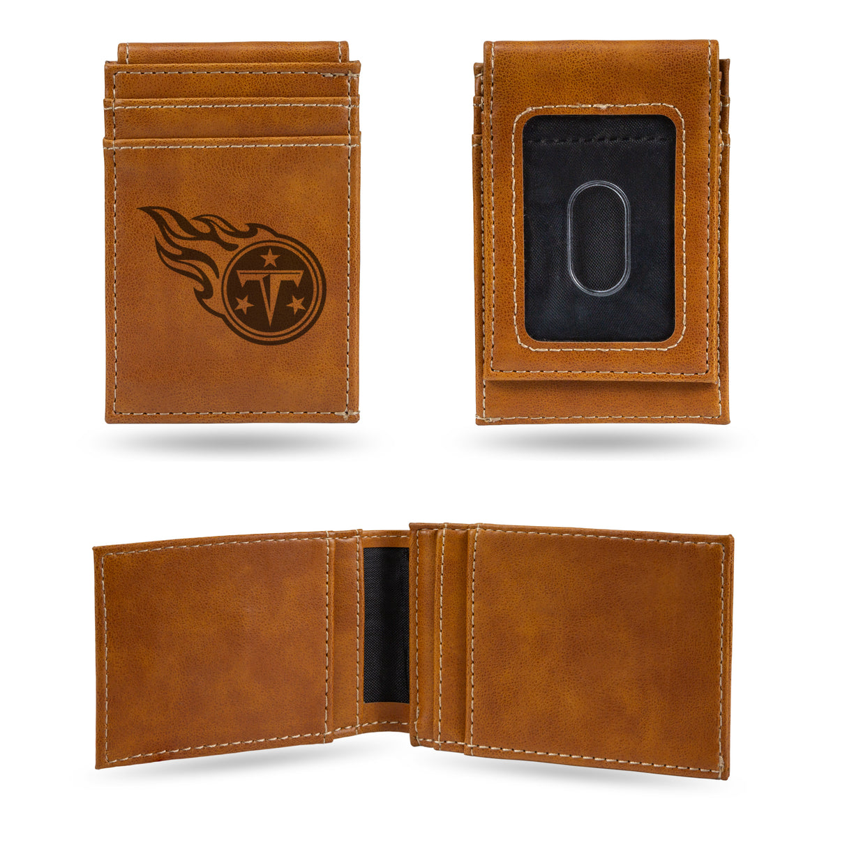 NFL Tennessee Titans Laser Engraved Front Pocket Wallet Fan Gear NFL Tennessee Titans