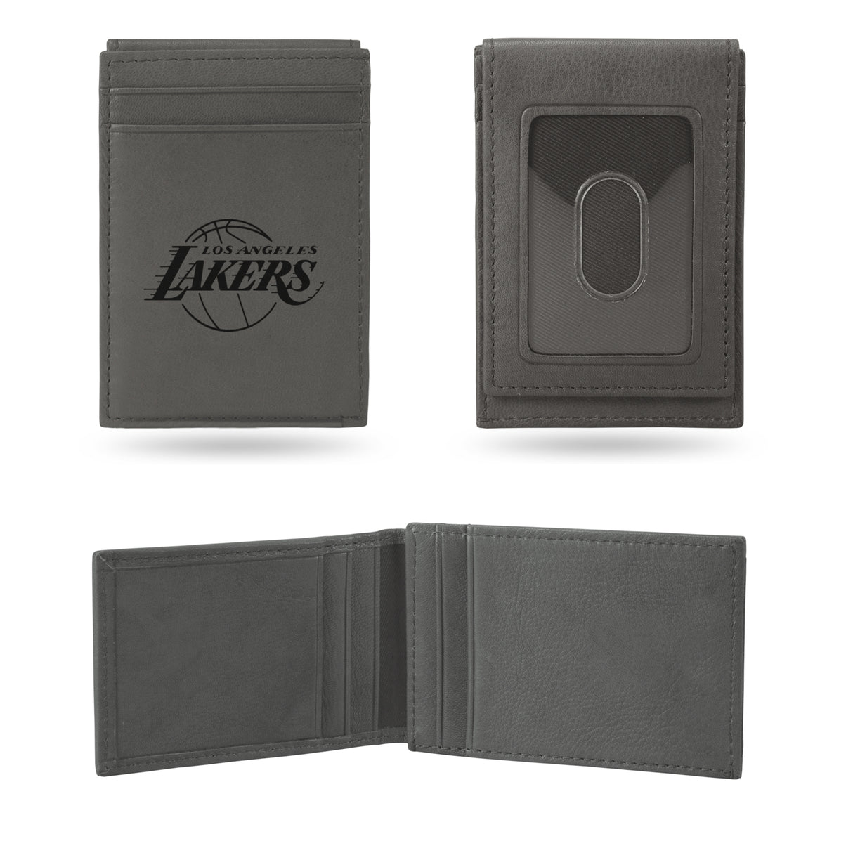 NBA Los Angeles Lakers Laser Engraved Front Pocket Wallet Fan Gear NBA Los Angeles Lakers