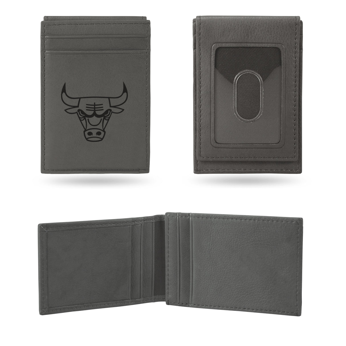 NBA Chicago Bulls Laser Engraved Front Pocket Wallet Fan Gear NBA Chicago Bulls