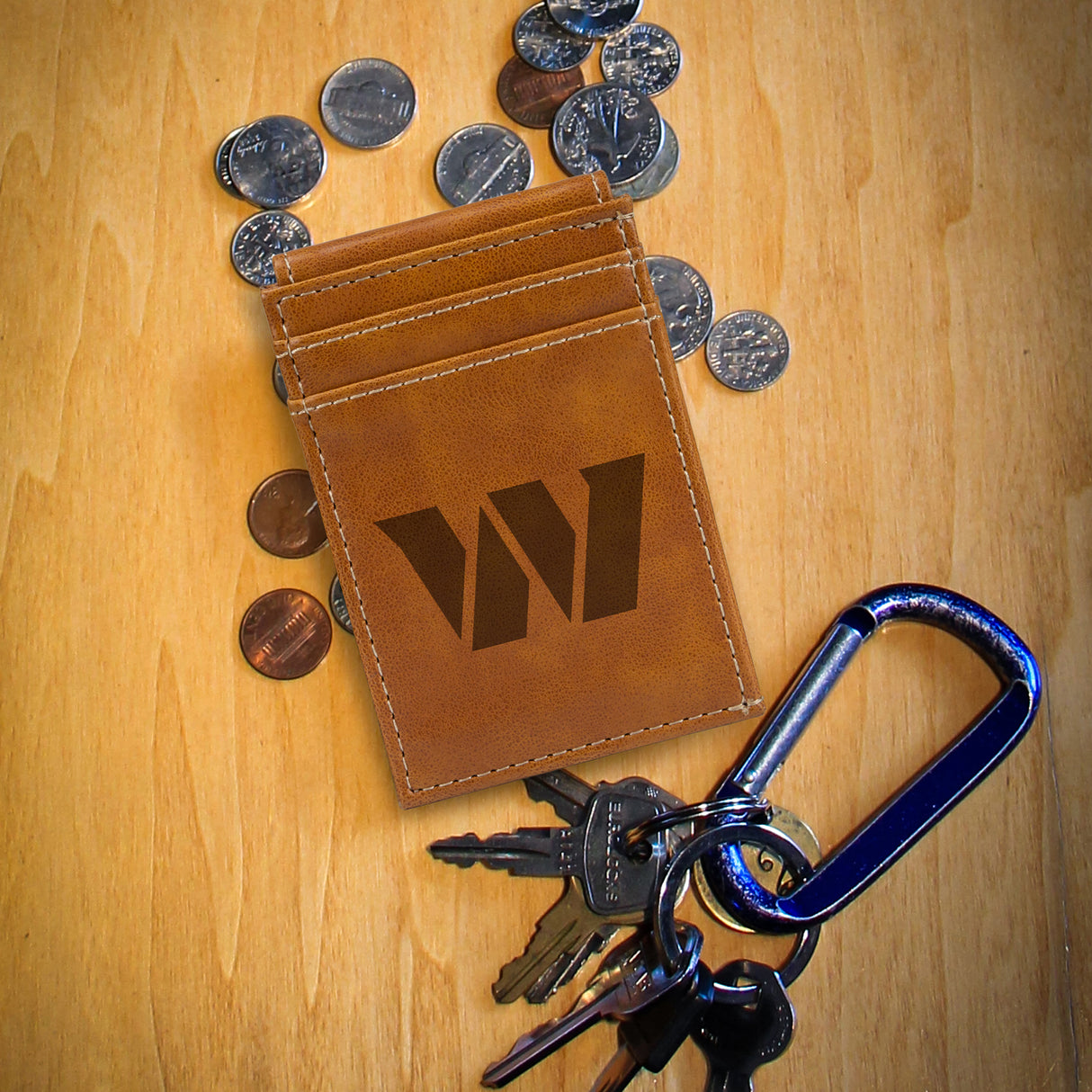 NFL Washington Commanders Laser Engraved Front Pocket Wallet Fan Gear NFL Washington Commanders