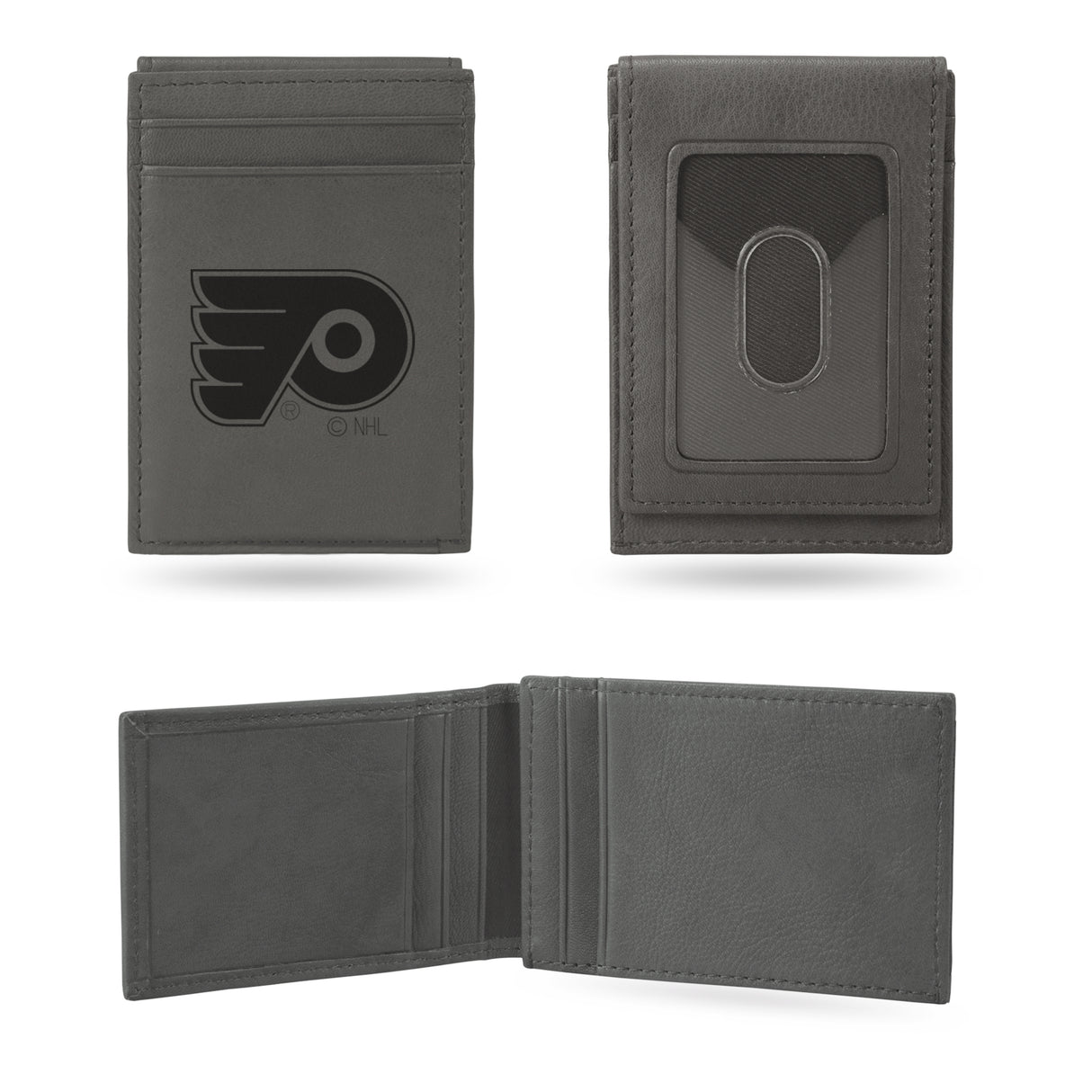NHL Philadelphia Flyers Laser Engraved Front Pocket Wallet Fan Gear NHL Philadelphia Flyers