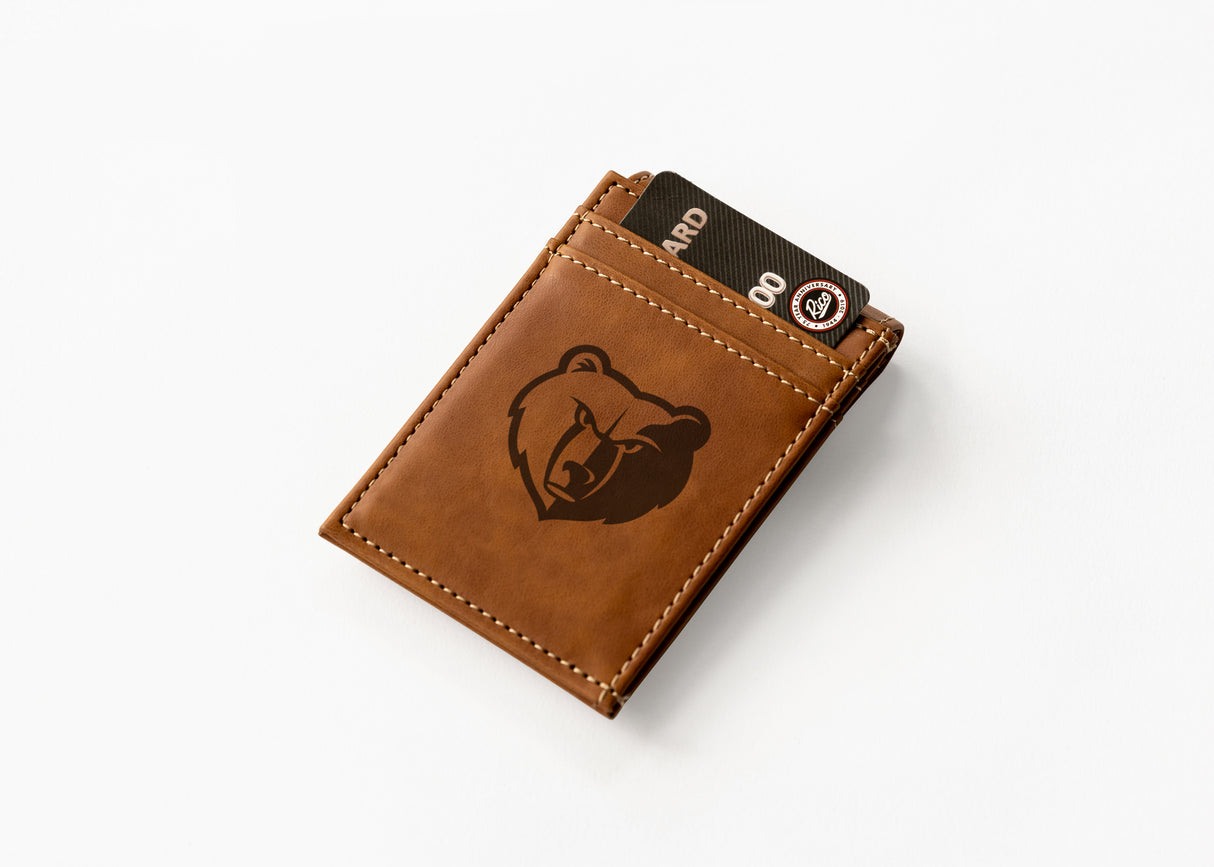 NBA Memphis Grizzlies Laser Engraved Front Pocket Wallet Fan Gear NBA Memphis Grizzlies