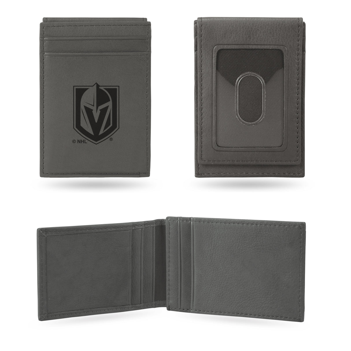 NHL Vegas Golden Knights Laser Engraved Front Pocket Wallet Fan Gear NHL Vegas Golden Knights