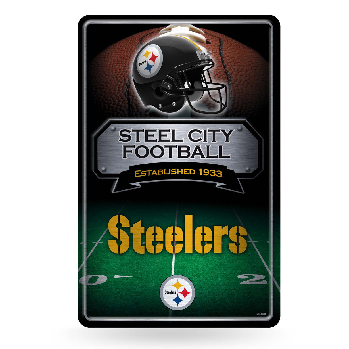 NFL Pittsburgh Steelers Large Metal Sign Fan Gear NFL Pittsburgh Steelers