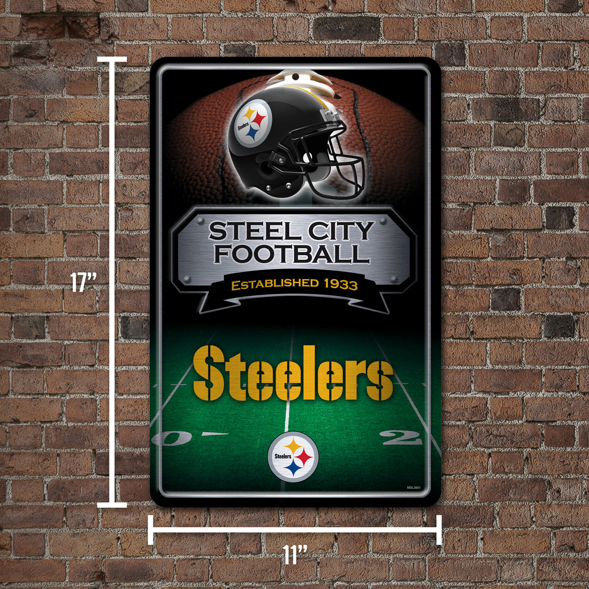 NFL Pittsburgh Steelers Large Metal Sign Fan Gear NFL Pittsburgh Steelers