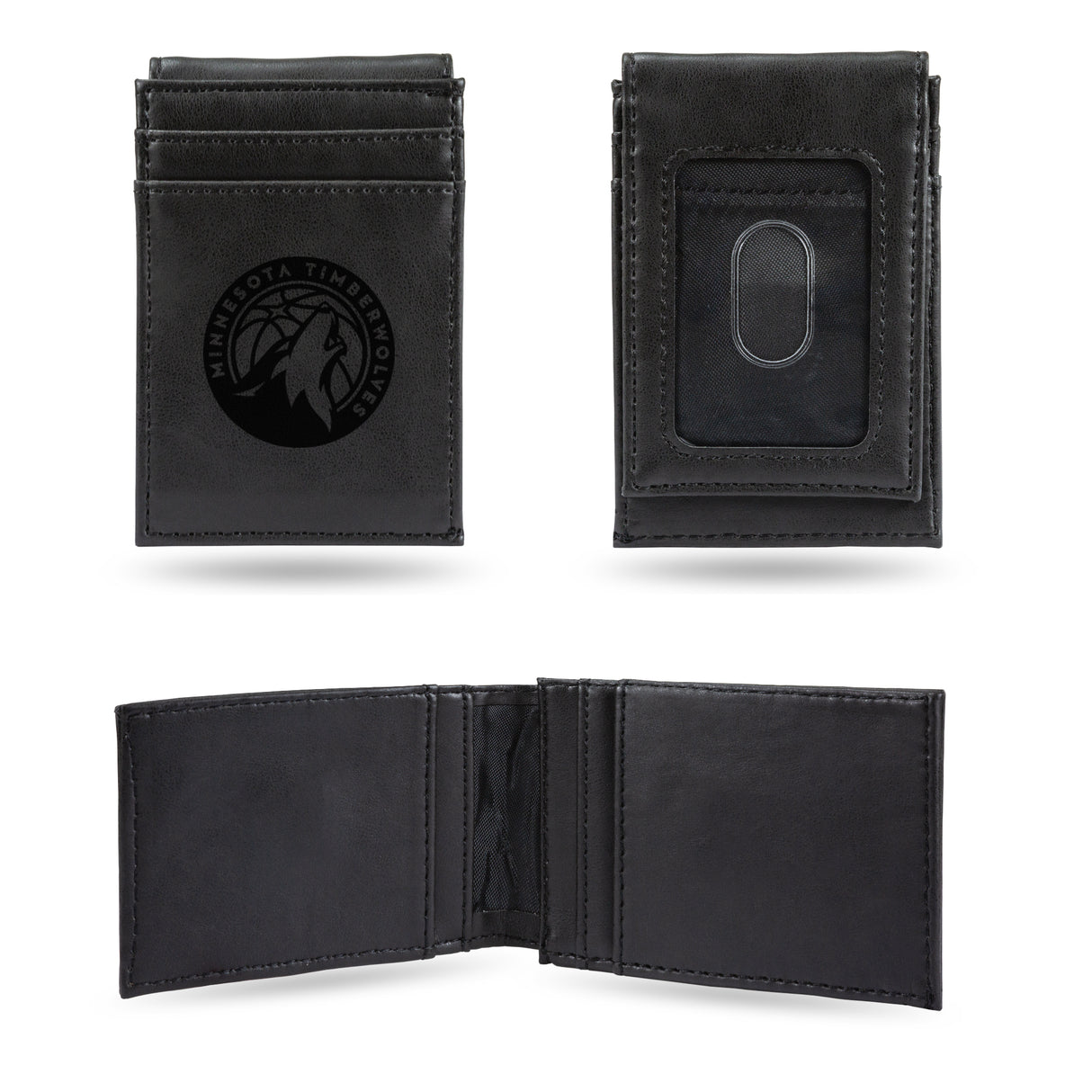 NBA Minnesota Timberwolves Laser Engraved Front Pocket Wallet Fan Gear NBA Minnesota Timberwolves