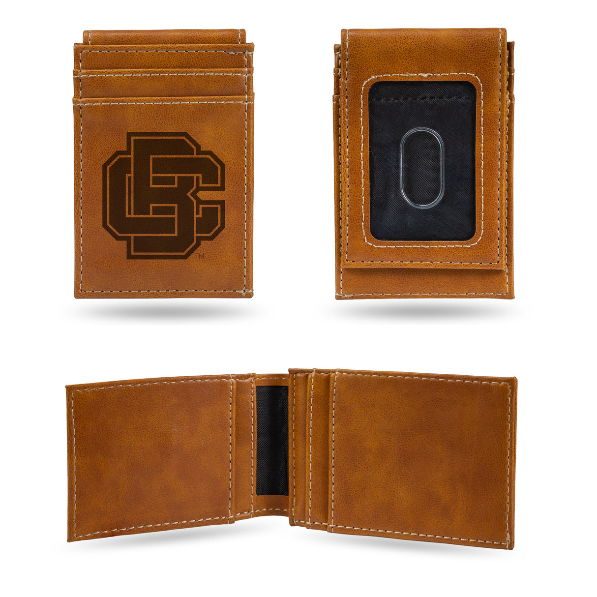 NCAA Bethune-Cookman Wildcats Laser Engraved Front Pocket Wallet Fan Gear NCAA Bethune-Cookman Wildcats