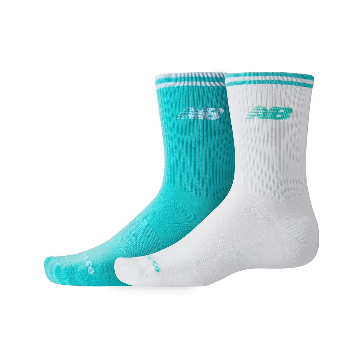 New Balance Running Stripe Midcalf Socks 2 Pack Unisex Accessories Socks