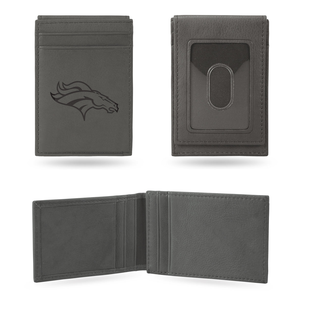 NFL Denver Broncos Laser Engraved Front Pocket Wallet Fan Gear NFL Denver Broncos