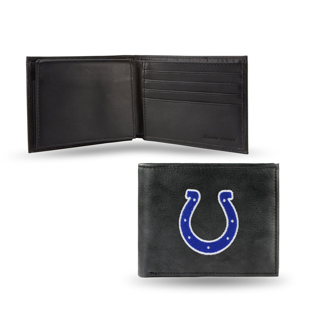Rico Industries Indianapolis Colts Embroidered Leather Billfold Wallet - Special Order Fan Gear NFL Indianapolis Colts