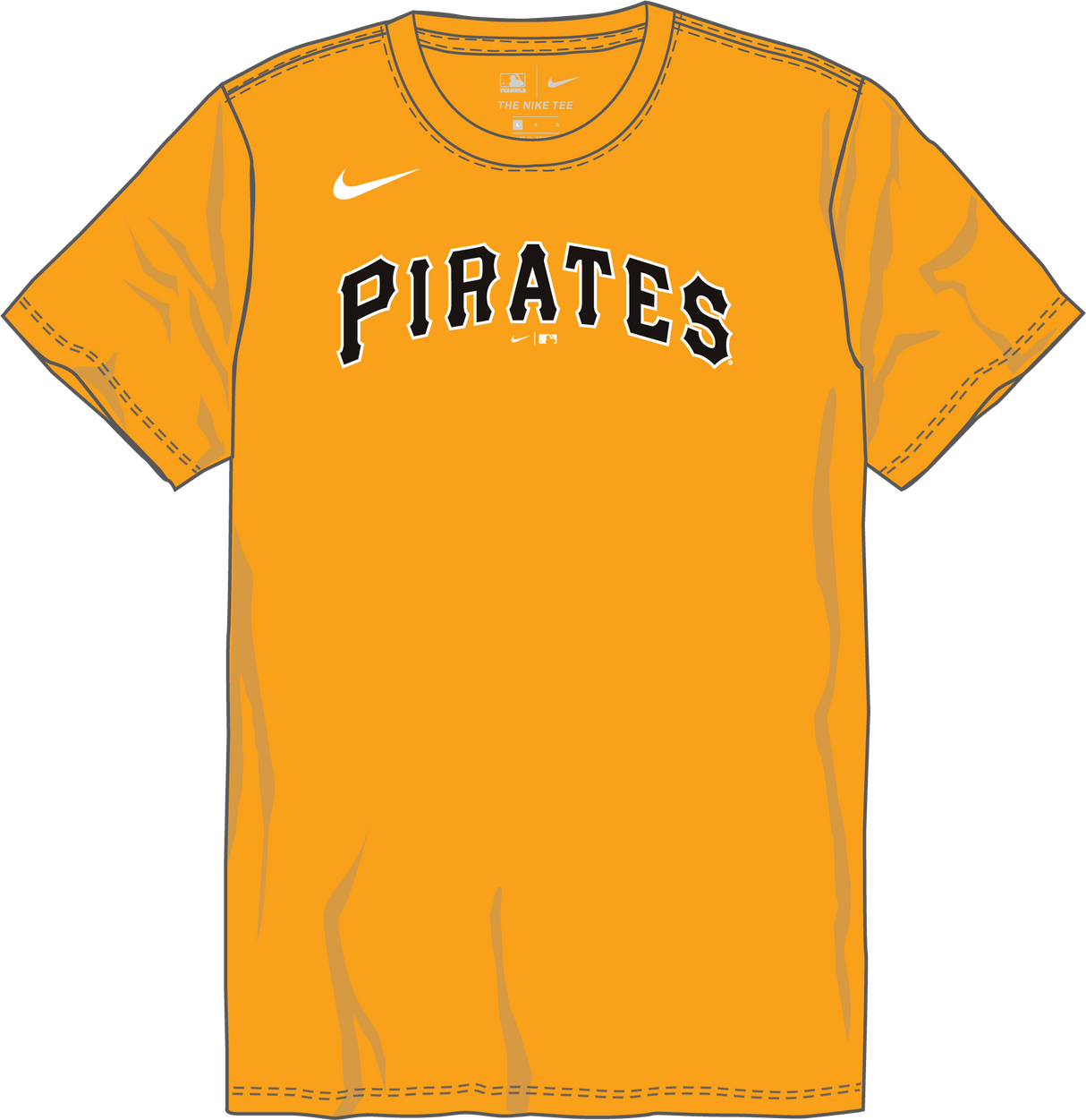 Nike Pittsburgh Pirates Youth Crew Neck Synthetic City Connect Tee Fan Gear MLB Pittsburgh Pirates