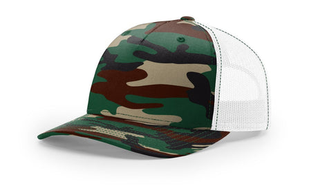 Richardson Camo Printed 112 Five Panel Trucker Hat Unisex Accessories Hats & Caps